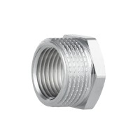 Футорка Forte 3/4"х1/2" ЗВ латунна SF374H2015 хром (10859)