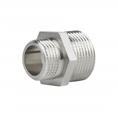 Ниппель 1/2"х3/4" НР №1211 латунный (24354) Ниппель 1/2"х3/4" НР №1211 латунный (24354)