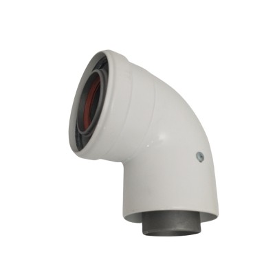 Коаксіальне відведення Standart 90°/60/100 мм(14587) Коаксіальне відведення Standart 90°/60/100 мм(14587)