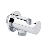Подключение с держателем Qtap для шланга Spojeni округлое Chrome(29619)