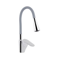 Смесители для кухни Tani-007-F3(k40)/Chrome/Grey/с гибким изливом (31869)