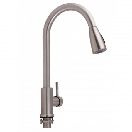 Смесители для кухни Aria-015-FL(k35)/Nickel/с выдвижным изливом  (34945)