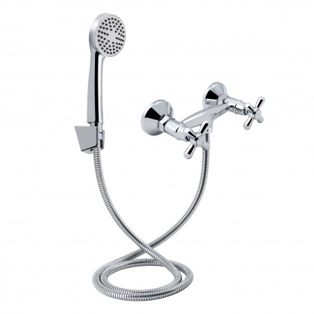 Змішувач для душу Dominox-363(k35)/двухвентильний/з душовим гарнітуром/Chrome (35107)