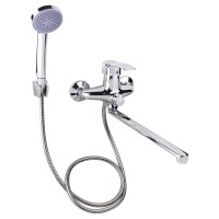 Смеситель для ванной  Anny-005(k40)/поворотный излив/c душевым гарнитуром/Chrome (35120)