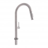 Смесители для кухни Lenicka/Brushed Nickel PVD/с выдвижным изливом (36161)