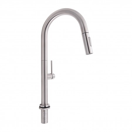 Смесители для кухни Lenicka/Brushed Nickel PVD/с выдвижным изливом (36161)