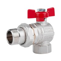 Кран кульовий Icma FAR. ROSSA 3/4" кутовий №361(36255)