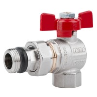Кран кульовий Icma FAR. ROSSA 1/2" кутовий №362(36257)