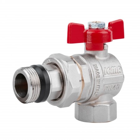 Кран кульовий Icma FAR. ROSSA 3/4" кутовий №362(36258)