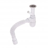 Сифон Lidz WHI-6006Y00200 для раковини з відведенням для пральної машини (вихід 50 мм)(36659)