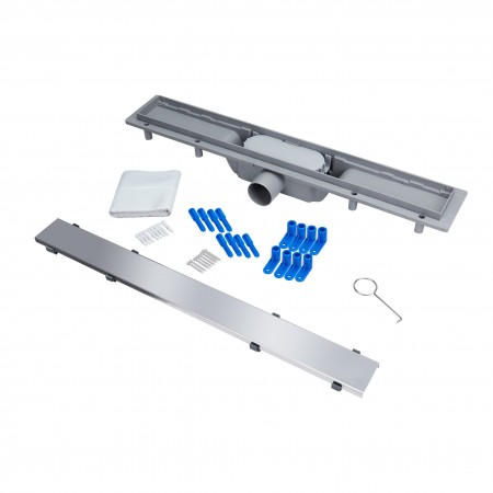 Трап Qtap Dry Tile304-600 линейный с сухим затвором под плитку 600 мм (39214)