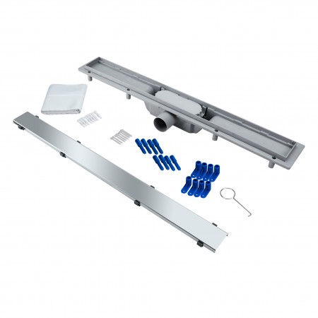 Трап Qtap Dry Tile304-700 линейный с сухим затвором под плитку 700 мм (39215)