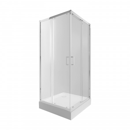 Душова кабіна Q-tap Taurus CRM1011SC6 Clear 100х100 см + піддон Tern 301112(39533)