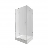 Душова кабіна Q-tap Capricorn CRM1011SC6 Clear 2020x1000x1000 мм + піддон Tern 301112 100x100x12 см із сифоном(42821)