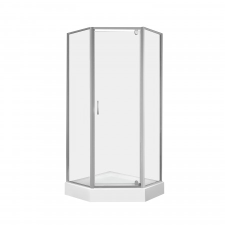Душова кабіна Q-tap Leo CRM10995-AC6 Clear 2020x900x900 мм + піддон Diamond 309912 90x90x12 см із сифоном(42826)