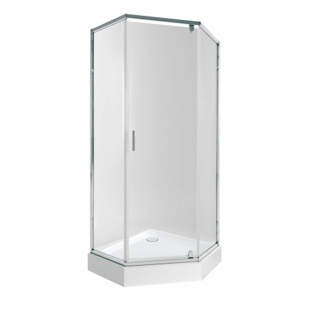 Душова кабіна Q-tap Scorpio CRM10995-AC6 Clear 2120x900x900 мм + піддон Diamond 309912 90x90x12 см із сифоном(42834)