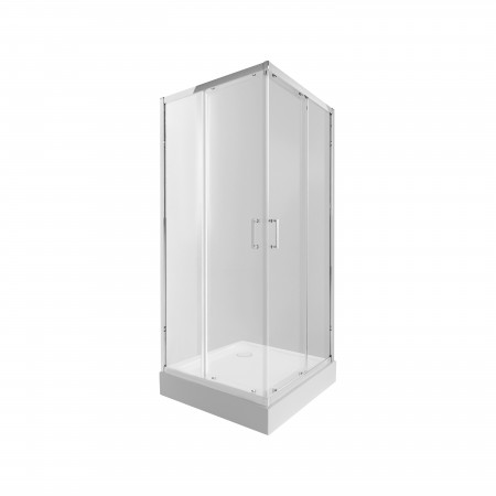 Душова кабіна Q-tap Taurus CRM1099SC6 Clear 2020x900x900 мм + піддон Tern 309912C 90x90x12 см із сифоном(42839)