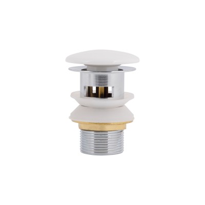 Донный клапан Qtap Pop-up White для биде с переливом 70х70х110 mm(43055)