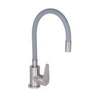 Смесители для кухни Vida-015-F3(k35)/с гибким изливом/Grey (43356)