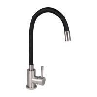 Смесители для кухни Aria-015-F3(k35)/с гибким изливом/Black (43364)
