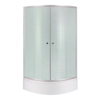 Душова кабіна Latwa-SC-SAT.MID.FR/90x90/скло Frost 4мм+Душевий піддон KAPIELKA-ST/90x90x26/з панеллю(44657)