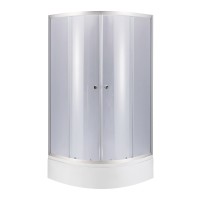 Душова кабіна Latwa-SC-SAT.MID.GR/90x90/скло тон. 4мм+Душевий піддон KAPIELKA-ST/90x90x26/з панеллю(44658)