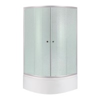 Душова кабіна Latwa-SC-SAT.HIGH.FR/90x90/скло Frost 4мм+Душевий піддон KAPIELKA-ST/90x90x41/з панеллю(44659)