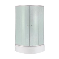 Душова кабіна Latwa-SC-SAT.MID.FR/80x80/скло Frost 4мм+Душевий піддон KAPIELKA-ST/80x80x26/з панеллю(44661)