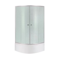 Душова кабіна Latwa-SC-SAT.HIGH.FR/80x80/скло Frost 4 мм+Душевий піддон KAPIELKA-ST/80x80x41/з панеллю(44663)