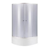 Душова кабіна Latwa-SC-SAT.HIGH.GR/90x90/скло тон. 4мм+Душевий піддон KAPIELKA-ST/90x90x41/з панеллю(44672)
