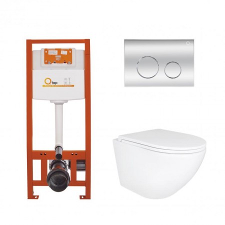Комплект 5 в 1: Инсталляция Qtap Nest 4 в 1 (круглая клавиша Chrome)+Подвесной унитаз Robin Ultra Quiet 490x365x325(45146) Комплект 5 в 1: Инсталляция Qtap Nest 4 в 1 (круглая клавиша Chrome)+Подвесной унитаз Robin Ultra Quiet 490x365x325(45146)