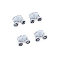 Комплект роликов Qtap (2 шт ниж.+2 шт верх, двойные, WHITE для PRESTO WHI 1099SP5)(45266)