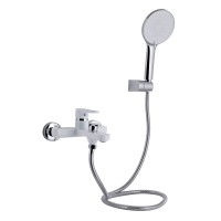 Смеситель для ванной  Jay-004/Chrome/White/c душевым гарнитуром (45553)