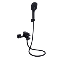 Смеситель для ванной  Gemini/Black Matt/c душевым гарнитуром (45682)