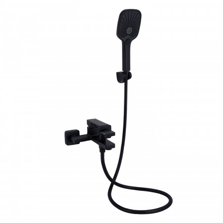 Смеситель для ванной  Gemini/Black Matt/c душевым гарнитуром (45682)