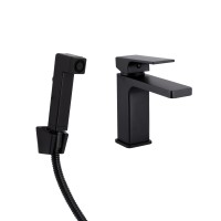 Смеситель для раковины Gemini/Black Matt/с гигиеническим душем (45690)