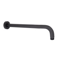 Кронштейн Qtap Trubice 370 мм для верхнього округлого душу Black Matt(45927)