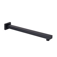 Кронштейн Qtap Trubice 400 мм прямокутний для верхнього душу Black Matt(45929)