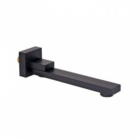 Излив Qtap Vytok для систем скрытого монтажа 200 мм прямоугольный Black Matt(45937)