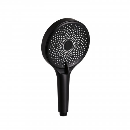 Лейка Qtap Rucni D 130 мм для ручного душа округлая Black Matt(45953)