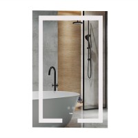 Дзеркало Kubis 500х800 з LED-підсвічуванням Touch, з антизапотіванням, з димером, рег. яскравості (46210)