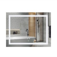 Дзеркало Kubis 1000х800 з LED-підсвічуванням Touch, з антизапотіванням, з диммером, рег. яскравості (46211)
