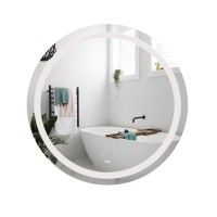 Зеркало Aria R800 с LED-подсветкой Touch, с антизапотеванием, с диммером, рег. яркости (46214)