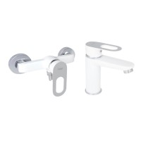 Комплект смесителей Latwa 001 + Latwa 010 White (46361)