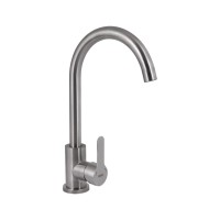 Смеситель для кухни Pure-015-F/Nickel/U-образный (47055)