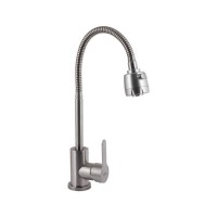 Смесители для кухни Pure-015-F41/с гибким изливом/Nickel (47057)