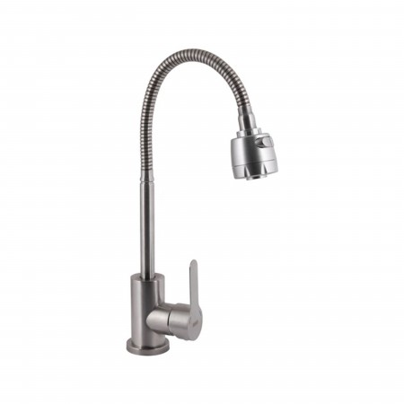 Смесители для кухни Pure-015-F41/с гибким изливом/Nickel (47057)