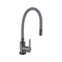 Смесители для кухни Pure-015-F3/Graphite/Grey/с гибким изливом (47058)