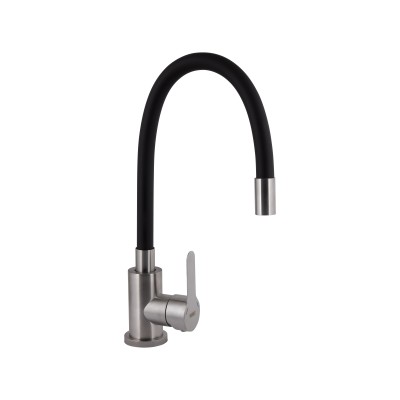 Смесители для кухни Pure-015-F3/Nickel/Black/с гибким изливом (47059) Смесители для кухни Pure-015-F3/Nickel/Black/с гибким изливом (47059)