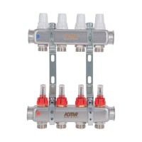 Колектор з витратомірами (нерж.) 1"х4 Icma № К073 (47213)